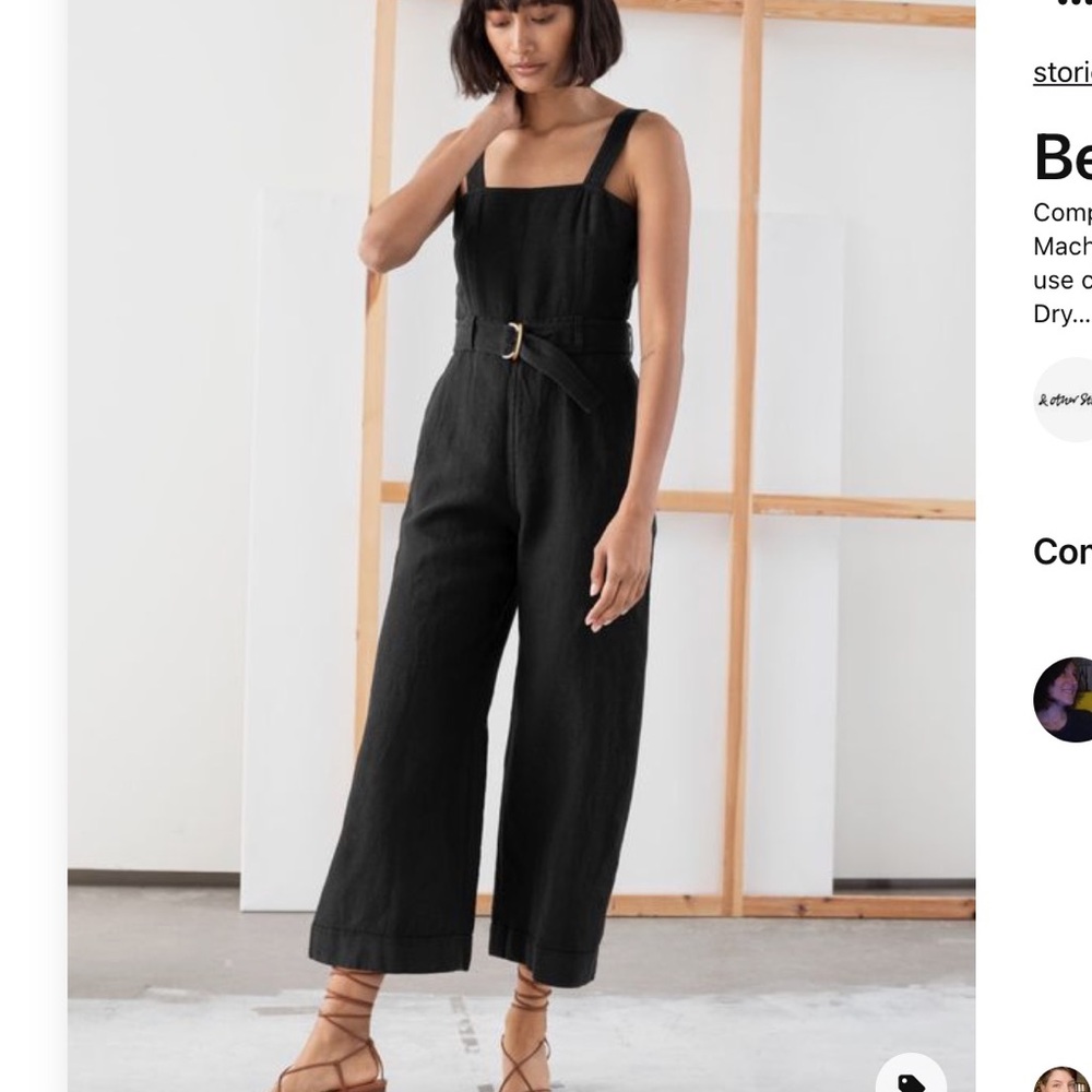 Belted Linen Jumpsuit &Other stories